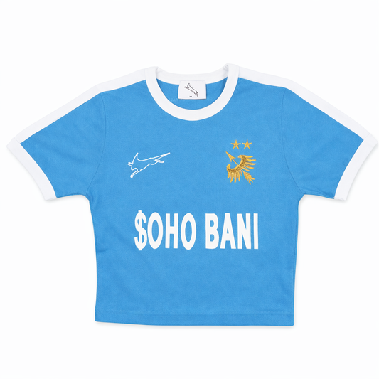 CROP BLUE SHIRT