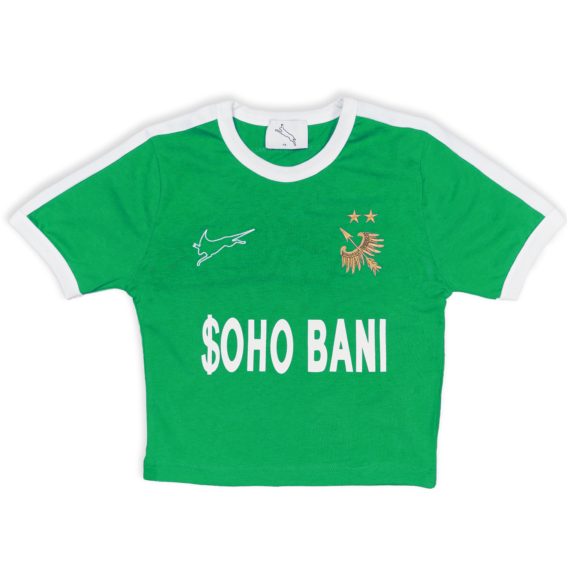 WOMEN GREEN CROPPED SHIRT ESUIF